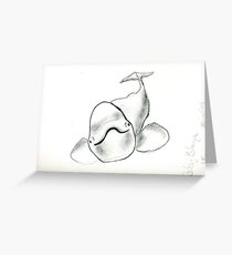 Baby beluga in the deep blue sea! Greeting Card