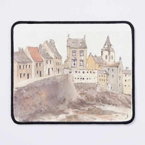Item preview, South Queensferry harbour buildings mixed media painting for charity designed and sold by JayTCee.