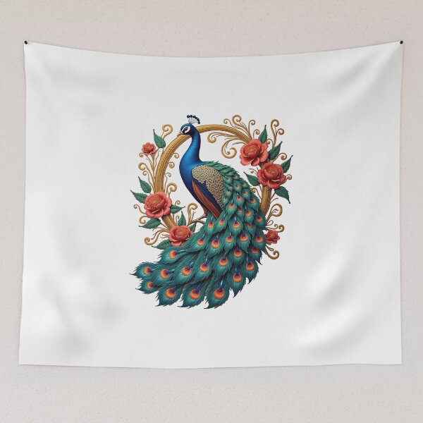 Item preview, Peacock and Flowers designed and sold by KeopsMurat.
