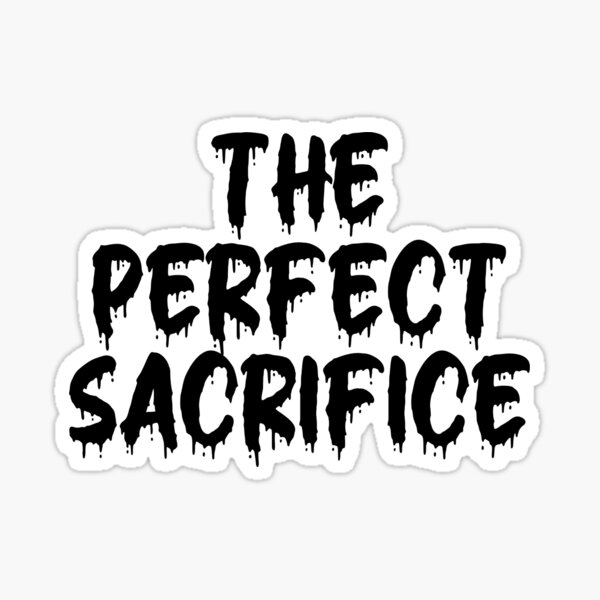 Item preview, BLACK ON WHITE THE PERFECT SACRIFICE BLOOD DRIP designed and sold by RomeArtCo.