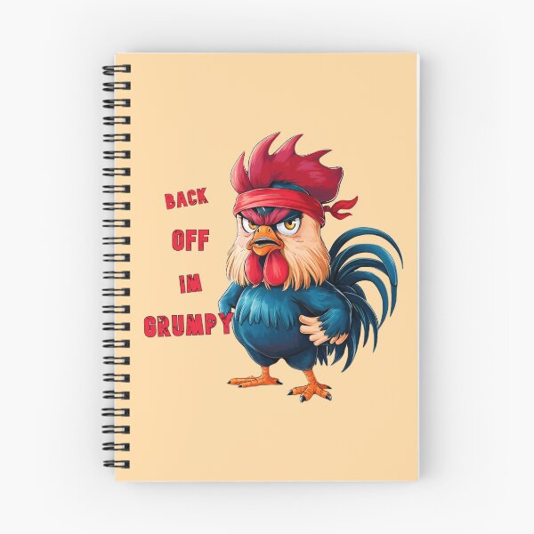 Item preview, A rooster with the words "back off, I'm grumpy" designed and sold by NiRia Spot.
