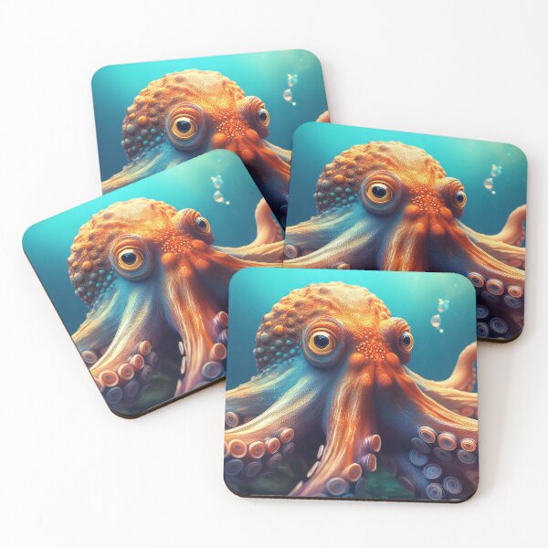 Item preview, Octopus in orange designed and sold by hhh-art.