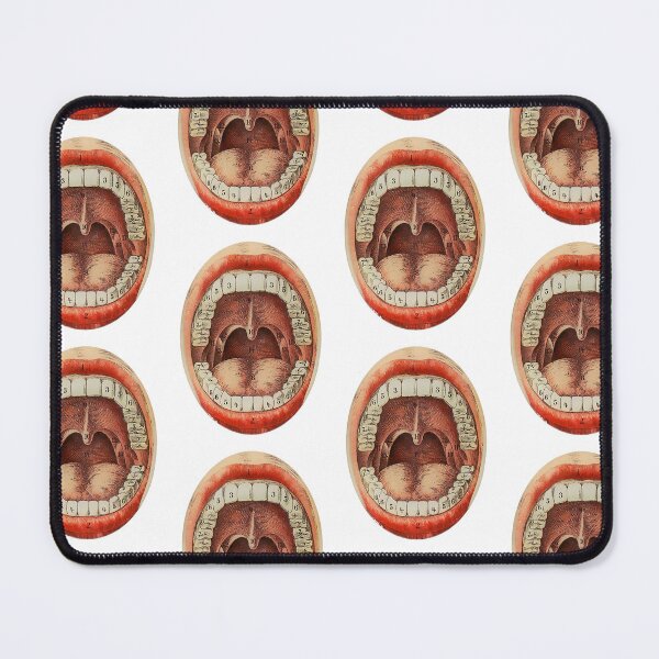 Item preview, Póster de dentista vintage de boca ilustrada con números de dientes designed and sold by PIXEL POP DESIGNS - Beyond the Norm!.
