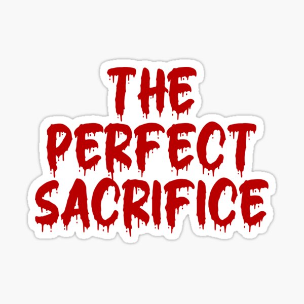 Item preview, RED ON WHITE THE PERFECT SACRIFICE BLOOD DRIP designed and sold by RomeArtCo.