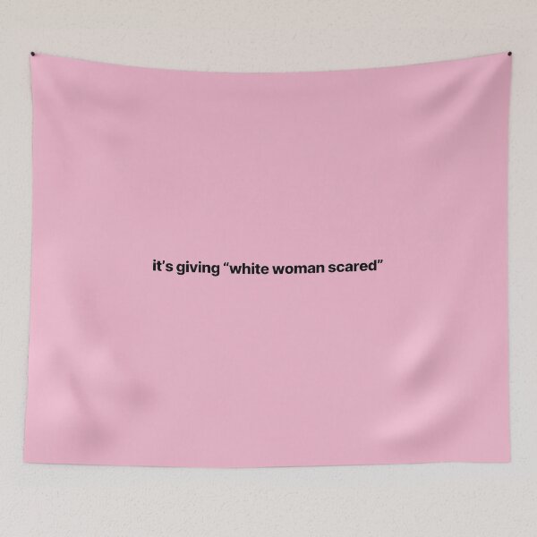 Item preview, Leah Love Island White Woman Scared Quote  designed and sold by bubblytank.