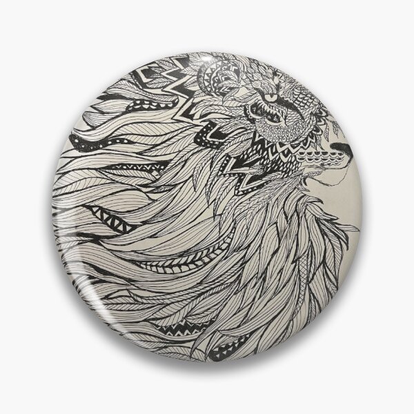 Item preview,  Tattoo Lion Ink Drawing designed and sold by charliemom49.