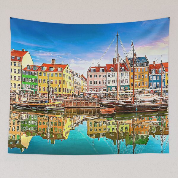 Item preview, Denmark, Copenhagen Print, Travel Art Print, Danish City, Nyhavn Street, Danish Art Print, Housewarming Gift, Copenhagen Poster, Home Decor designed and sold by Artistic Gift Print.