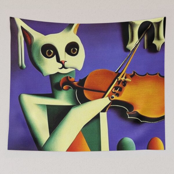 Item preview, The Cat fiddles designed and sold by George Hutton Hunter.