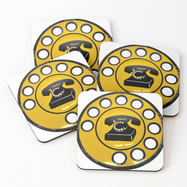 Item preview, 1960s Yellow Enamel Metal Vintage Italian Telephone Sign, dial tone, telephone designed and sold by PIXEL POP DESIGNS - Beyond the Norm!.