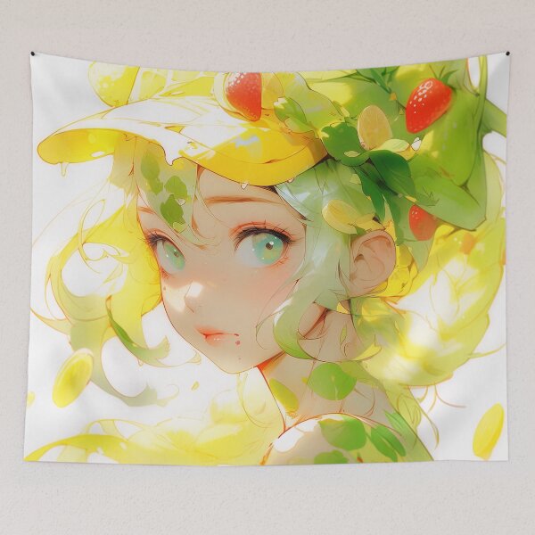 Item preview, Adorable Bright Fruity Anime Girl designed and sold by bubblegoth.