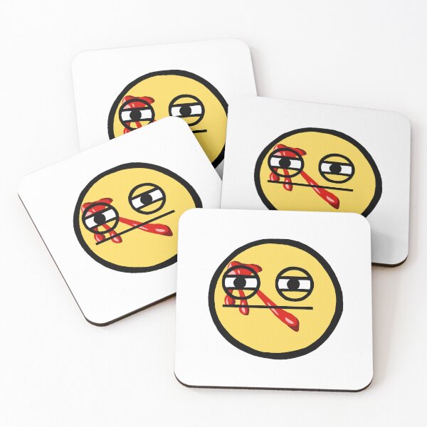 Item preview, Bloodstained Squinty Eyed Emoji (digital) designed and sold by Stag Art Studios.