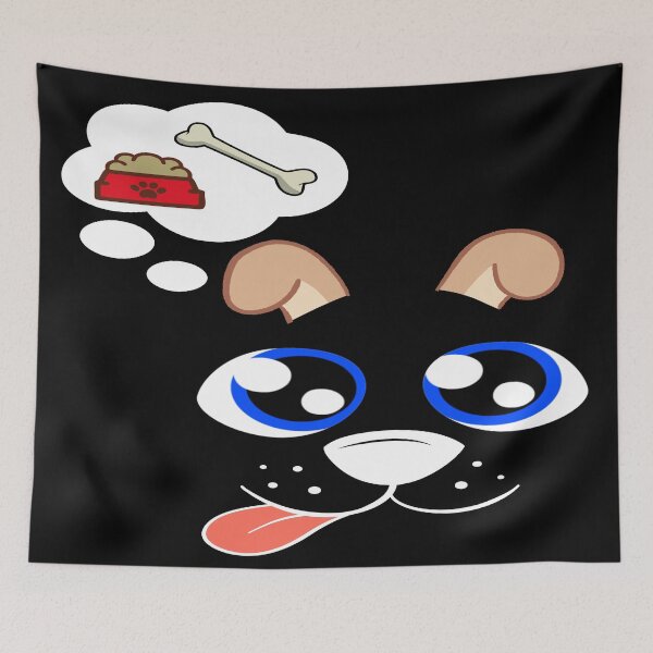 Item preview, A dog thinking about food designed and sold by The-Blue-Feline.