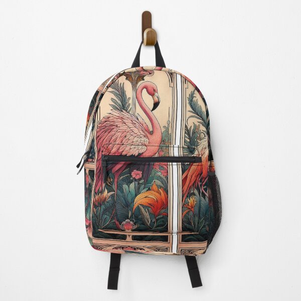 Item preview, art nouveau flamingoes designed and sold by Foxlindesigns.