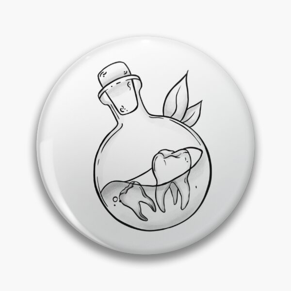Item preview, Magical Bottle with Teeth Sticker designed and sold by WhimsicalTale.