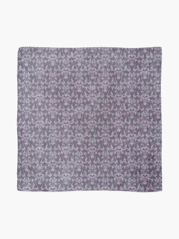 Alternate view of Vintage Purple Grunge Damask Scarf
