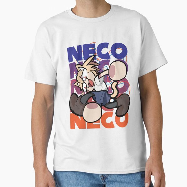 Artikel-Vorschau von Neco Arc Adventures! Eine ästhetische Neuinterpretation eines blauen Igels auf einem T-Shirt, designt und verkauft von Soratern.