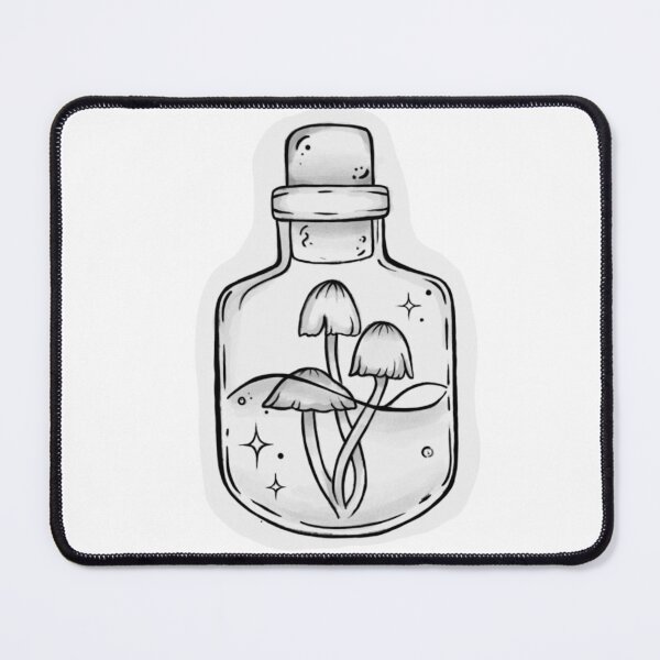 Item preview, Magical Bottle with Mushrooms designed and sold by WhimsicalTale.