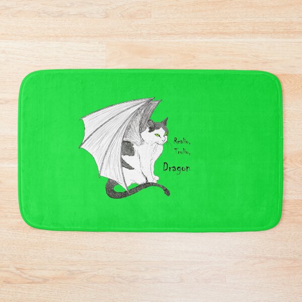 Item preview, sketch of cat dragon inspired by ogden nash designed and sold by ScrappyShop.