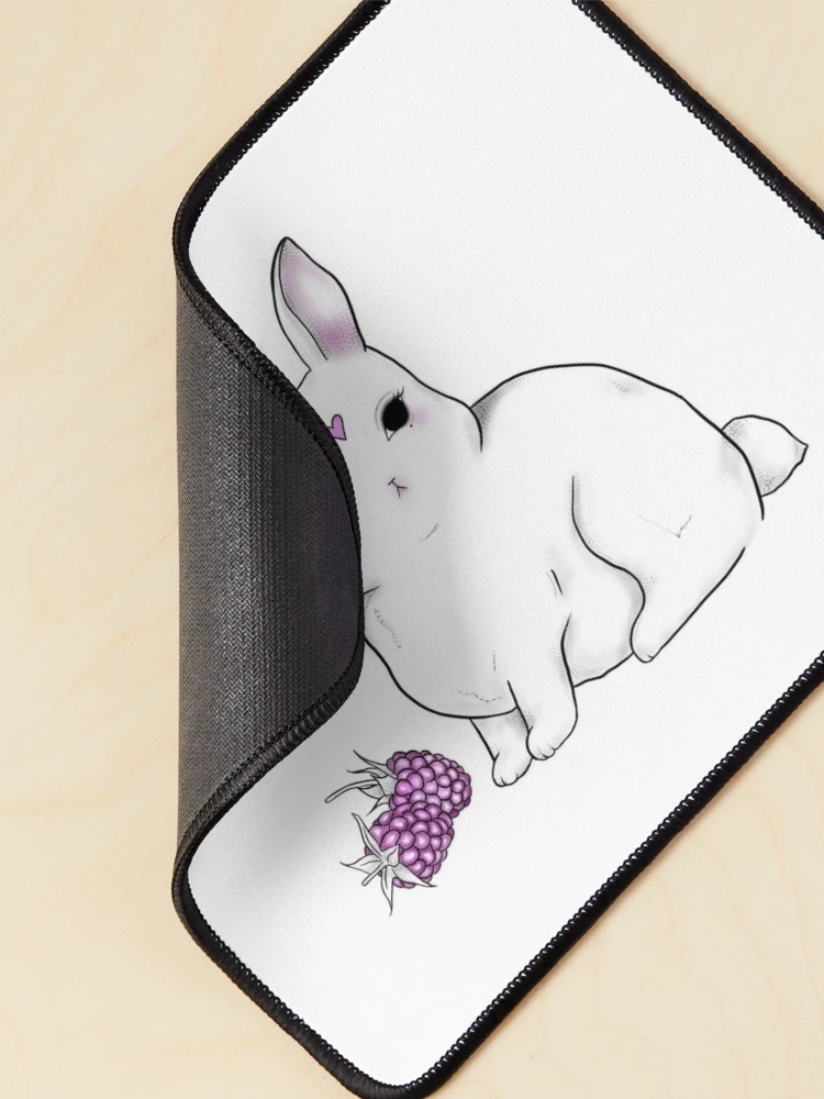 Thumbnail 2 of 5, Mouse Pad, Cute Grumpy Rabbit designed and sold by WhimsicalTale.