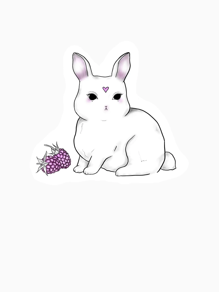 Thumbnail 6 of 6, Pullover Hoodie, Cute Grumpy Rabbit designed and sold by WhimsicalTale.