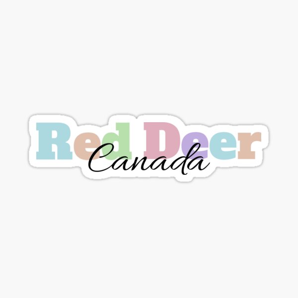 Red Deer Canada Travel Luggage Sticker