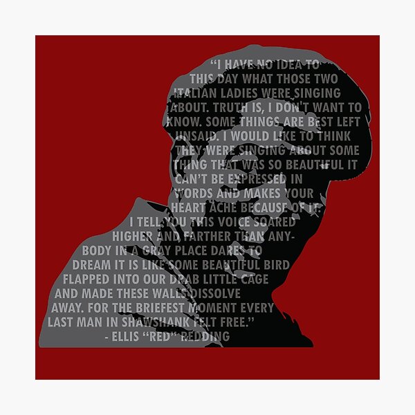 Item preview, Red - Shawshank quote designed and sold by The Halfway House of Idears.