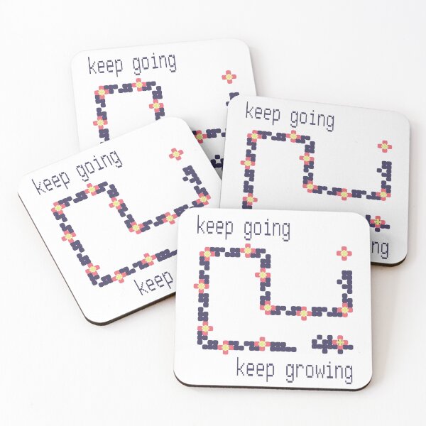 Item preview, Floral Keep going, keep growing  designed and sold by MeepleCats.
