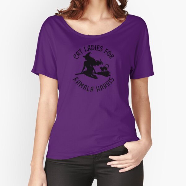 Cat Ladies for Kamala Harris Wiccan Pagan Cheeky Witch® Relaxed Fit T-Shirt
