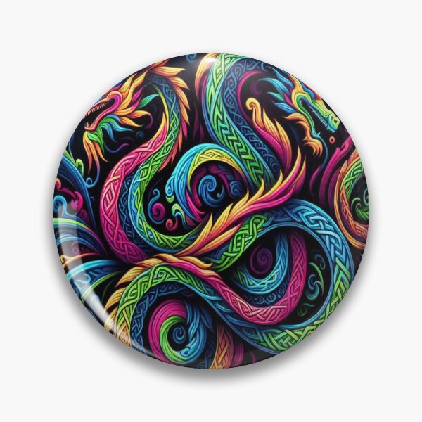 Item preview, Rainbow Celtic Dragon designed and sold by Foxlindesigns.