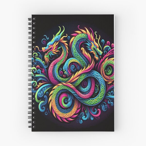 Item preview, Rainbow Celtic Dragon designed and sold by Foxlindesigns.