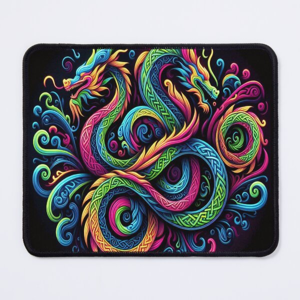 Item preview, Rainbow Celtic Dragon designed and sold by Foxlindesigns.