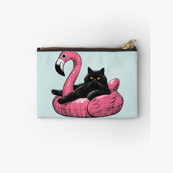 Item preview, Fat Cat On A Flamingo Floatie designed and sold by KilkennyCat Art.