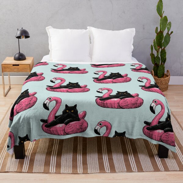 Item preview, Fat Cat On A Flamingo Floatie designed and sold by KilkennyCat Art.