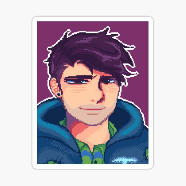 Aperçu de l'œuvre  pixel art, stardew vallée, shane créée et vendue par ArtPixelDesign.