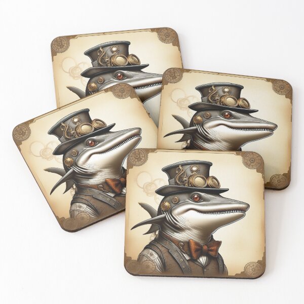Item preview, Steampunk Shark Man designed and sold by TeachersCubby.