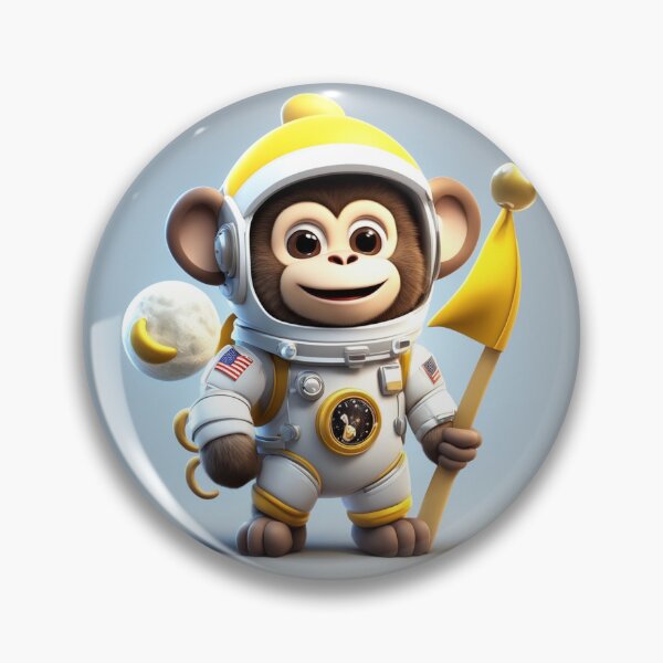 Item preview, Cute Monkey Astronaut Holding Banana Flag and Moon Coffee Cartoon Vector Icon designed and sold by hjian8219.