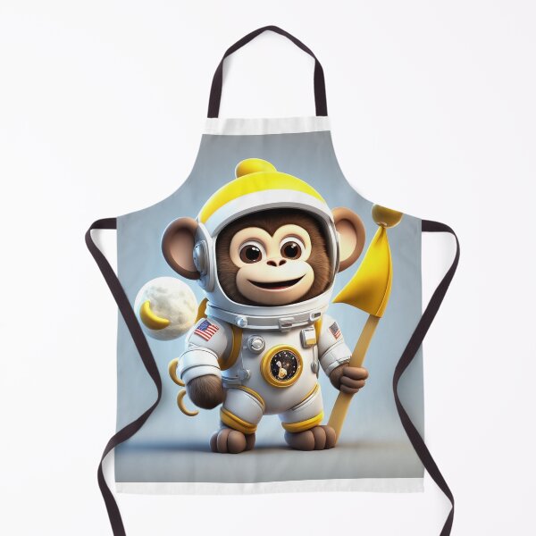 Item preview, Cute Monkey Astronaut Holding Banana Flag and Moon Coffee Cartoon Vector Icon designed and sold by hjian8219.