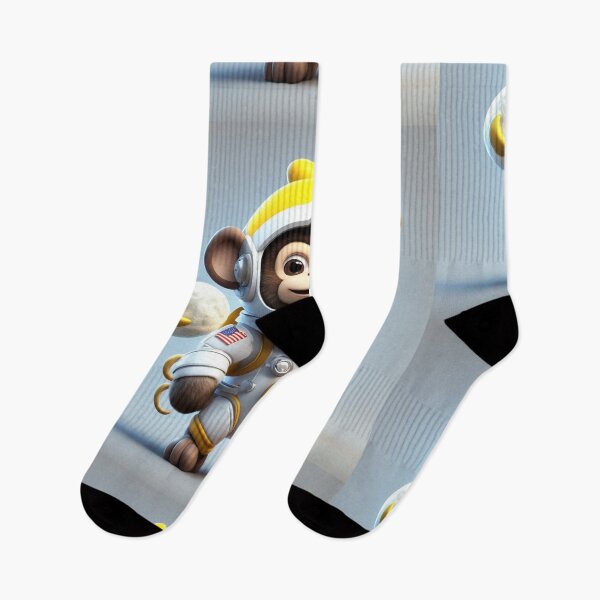 Item preview, Cute Monkey Astronaut Holding Banana Flag and Moon Coffee Cartoon Vector Icon designed and sold by hjian8219.