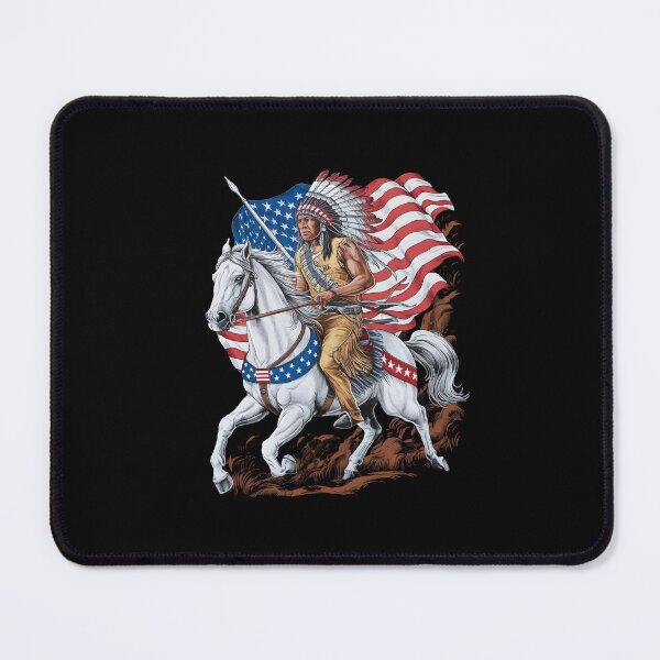 Item preview, Native American Day Flag Indian Riding Horse designed and sold by BLZART.