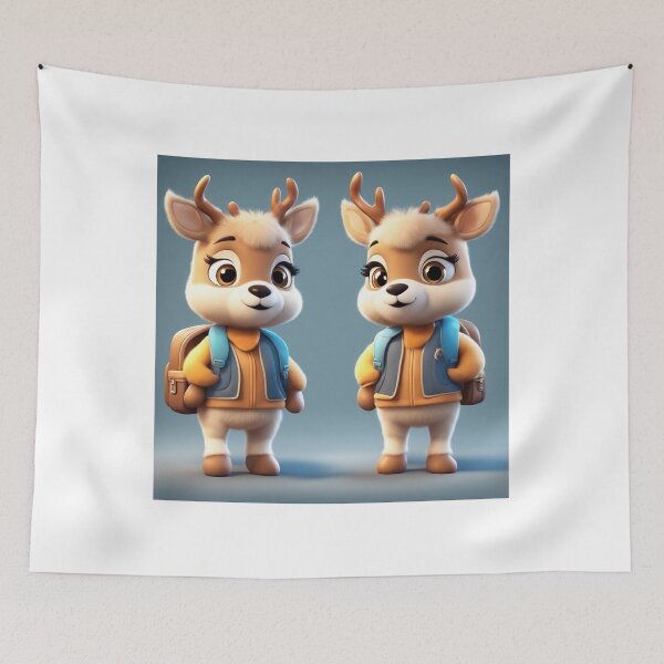 Item preview, Cute Deer Student Going to School Cartoon Vector Icon designed and sold by hjian8219.
