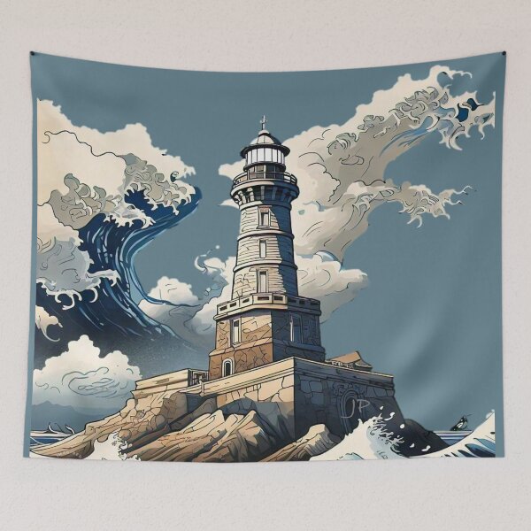 Item preview, Katsushika Hosukai The Lighthouse of Alexandria designed and sold by Jese345.