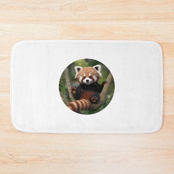 Item preview, Cute animals - Kawaii Red Panda Sitting On Tree Graphic designed and sold by Kurczaq-Shop.