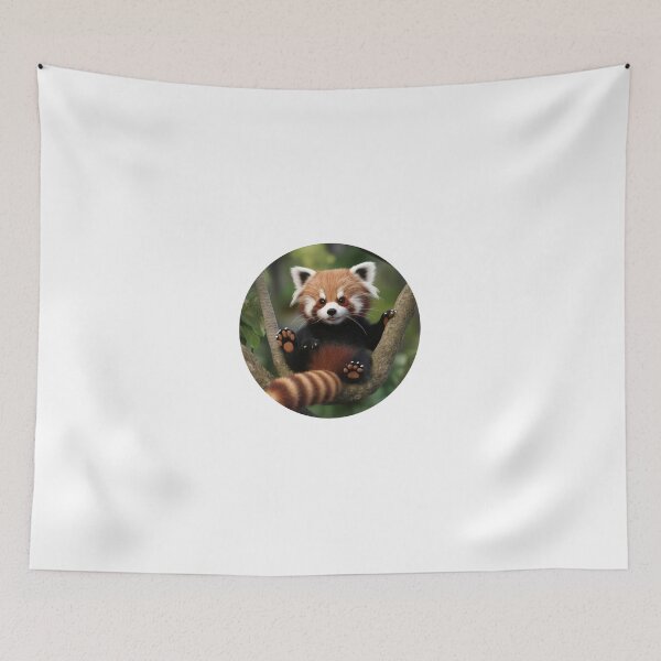 Item preview, Cute animals - Kawaii Red Panda Sitting On Tree Graphic designed and sold by Kurczaq-Shop.
