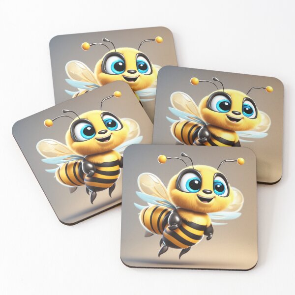 Item preview, Cute Honey Bee Flying with Rocket Cartoon Vector Icon designed and sold by hjian8219.