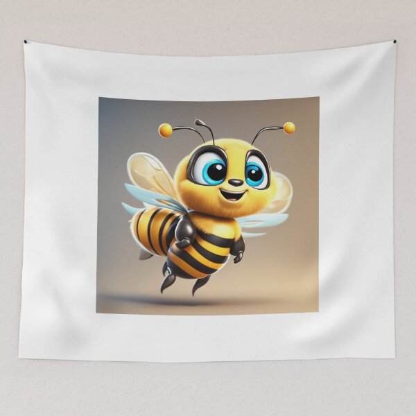 Item preview, Cute Honey Bee Flying with Rocket Cartoon Vector Icon designed and sold by hjian8219.
