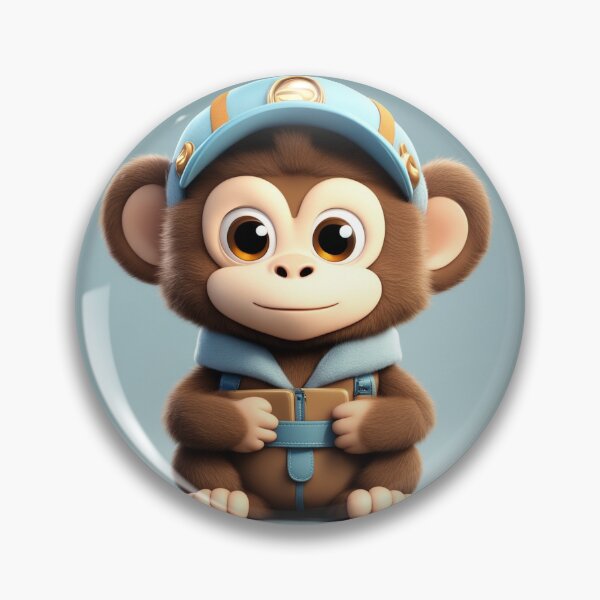Item preview, Cute Monkey Courier Shipping Package Cartoon Vector Icon designed and sold by hjian8219.