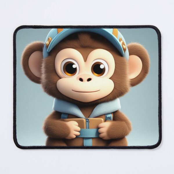 Item preview, Cute Monkey Courier Shipping Package Cartoon Vector Icon designed and sold by hjian8219.
