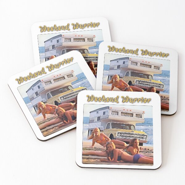 Item preview, Weekend warrior vintage funny outdoor camping truck beach designed and sold by Willshire.