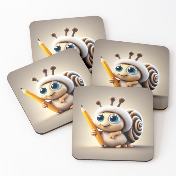 Item preview, Cute Snail Holding Pencil Cartoon Vector Icon designed and sold by hjian8219.