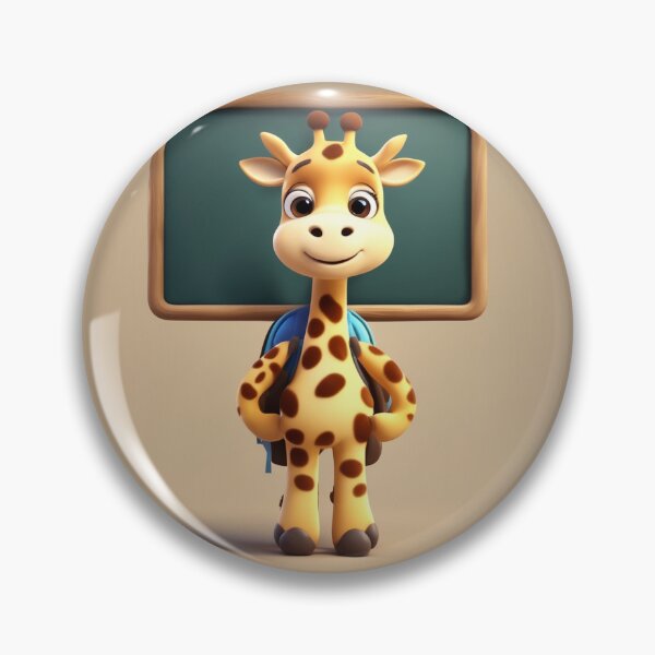 Item preview, Cute Giraffe Student with Chalkboard and Backpack Cartoon Vector Icon designed and sold by hjian8219.